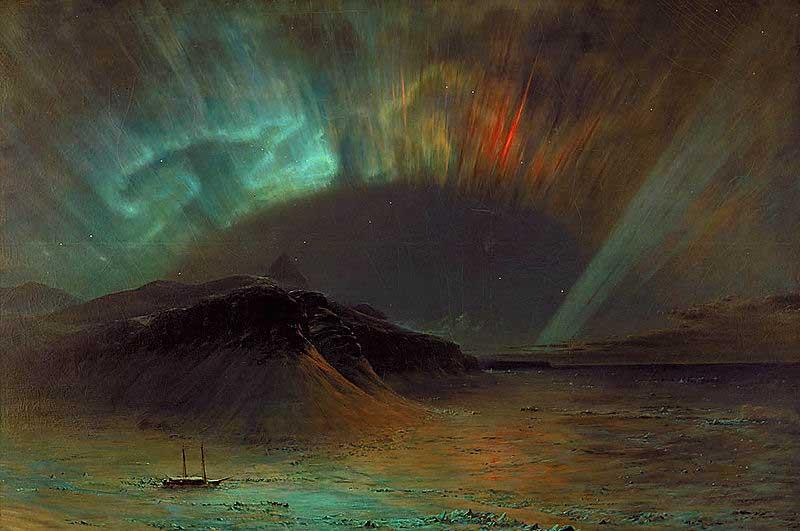 Frederic Edwin Church Aurora Borealis oil painting picture